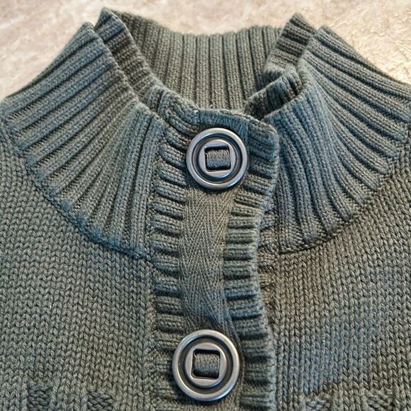 DENIM & CO Olive Green Cardigan NWOT - Picture 4 of 7